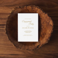 Einfache Gold-Kalligrafie-Engagement-Partei