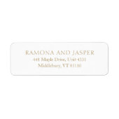 Einfache Gold kühne moderne Hochzeitsstiftung (Vorne)