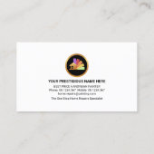 Einfache Gold-Malerei Pinselsymbole Visitenkarte (Rückseite)