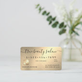 Einfache Gold Metallic Signature Script Kreditkart Visitenkarte (Stehend Vorderseite)