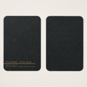 Einfache Gold-Minimal-Ohrring-Grafikkarte (Vorne & Hinten)