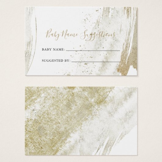 Einfache Gold Minimalistisch Baby Name Suggestions (Vorne & Hinten)