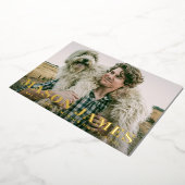 Einfache Gold Moderne Foto Abschluss Ankündigung (Gedreht)