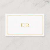 Einfache Gold Monogram Berufliche Elegant Visitenkarte (Vorderseite)