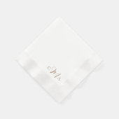 Einfache Gold Monogram Combo Schriftart Hochzeitsc Serviette (Ecke)