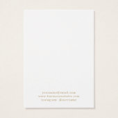Einfache Gold Monogram Modern Earring Display Card (Rückseite)