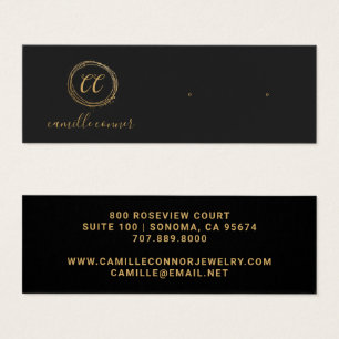 Einfache Gold Monogram Schmuck Designer Stud Earri