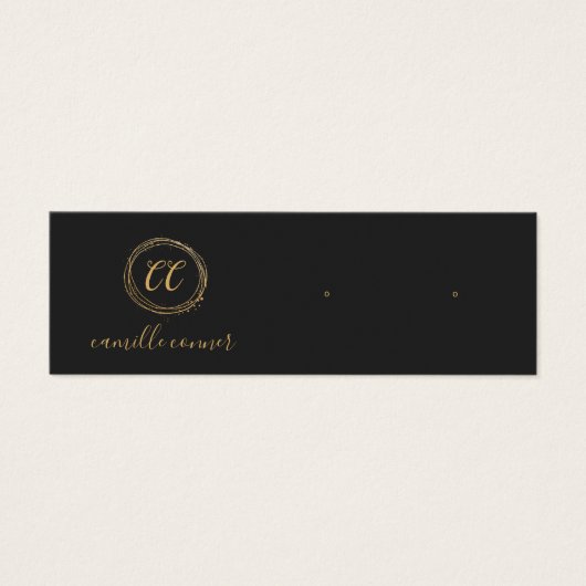 Einfache Gold Monogram Schmuck Designer Stud Earri (Vorderseite)