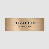 Einfache Gold Namensschild (Vorderseite)