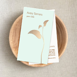 Einfache Gold Pflanze Gesundheit und Wellness Visitenkarte