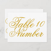 Einfache Gold Print-Tischnummer Postcard Postkarte (Vorne/Hinten)