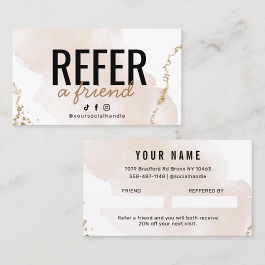 Einfache Gold-Reader-Karte Visitenkarte (Vorne/Hinten)