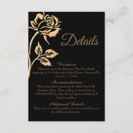 Einfache Gold-Rose Begleitkarte