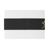 Einfache Gold-Rose Einladungsbanderole (Rückseitenbeispiel)