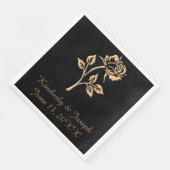 Einfache Gold-Rose Serviette (Ecke)