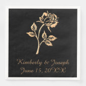 Einfache Gold-Rose Serviette (Vorderseite)