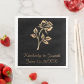 Einfache Gold-Rose Serviette (Beispiel)