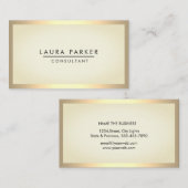 Einfache Gold Schwarz-weiß Moderne Beruflich Visitenkarte (Vorne/Hinten)