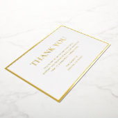 Einfache Gold Traditionelle Beerdigung Dankeschön  Folieneinladung (Gedreht)