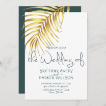 Einfache Gold Tropical Wedding