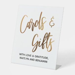 Einfache Gold-Typografie-Karten und Geschenke, Nac Sockelschild