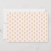 Einfache Gold- und Blütenrosa-Bestätigung für das  Einladung (Rückseite)