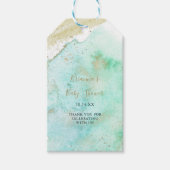 Einfache Gold- und Green-Minimalistisch-Baby-Dusch Geschenkanhänger (Vorderseite)