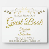 Einfache Gold- und Weißbuchsignatur Fotoplatte (Vorderseite)