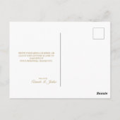 Einfache Gold- und Weißkalligraphie Vielen Dank Postkarte (Rückseite)