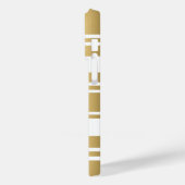 Einfache Gold- und Weißstreifenmuster Case-Mate iPhone Hülle (Rückseite / Links)