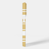 Einfache Gold- und Weißstreifenmuster Case-Mate iPhone Hülle (Rückseite / Rechts)