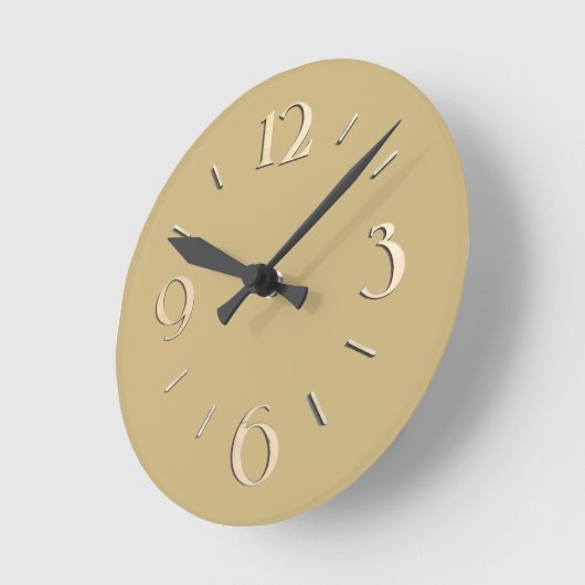 Einfache Gold-Wall-Uhr Runde Wanduhr (Winkel)