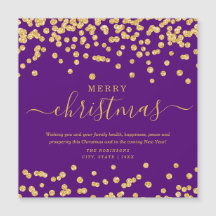 Einfache GOLD Weihnachtsfeiertage Glitzer Lila