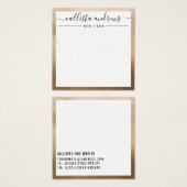 Einfache Gold-White-Border-Grafikkarte (Vorne & Hinten)