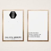 Einfache Gold-White-Border-Logo-Werbekarte (Vorne & Hinten)