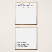 Einfache Gold-White-Curry-Hair-Clip-Karte (Vorne & Hinten)