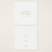 Einfache Gold-White-Kleidung Preis-Markierung (Vorne & Hinten)