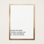 Einfache Gold-White-Multiple-Earl-Display-Karte (Rückseite)