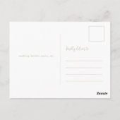 Einfache Goldbriefe RSVP Card Postkarte (Rückseite)