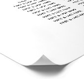 Einfache Golden Initial Wedding Seating Chart Poster (Ecke)