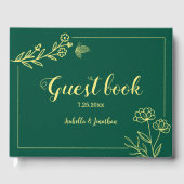 Einfache goldene Blume Gästebuch (Vorderseite)