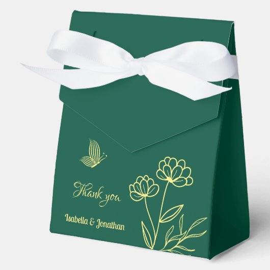 Einfache goldene Blume Geschenkschachtel (Vorderseite)