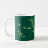 Einfache goldene Blume Kaffeetasse (Links)