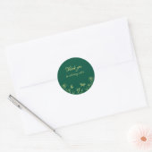 Einfache goldene Blume Runder Aufkleber (Umschlag)