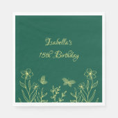 Einfache goldene Blume Serviette (Vorderseite)