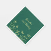 Einfache goldene Blume Serviette (Ecke)