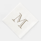 Einfache goldene Monogramm-Papier-Serviette Serviette (Ecke)