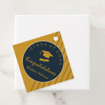 Einfache goldene Navy-Abschlusskappe chic stilvoll