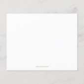 Einfache Goldene Probe Einladung (Rückseite)