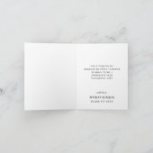 Einfache Goldene Schwarz Moderner Abschluss Dankeskarte (Innenseite)